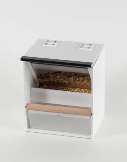 Voedersilo / voersilo kunststof voor parkieten