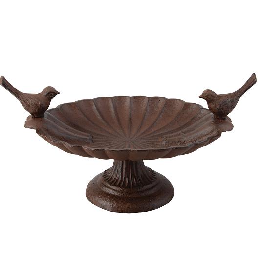 Vogelbad op voet gietijzer