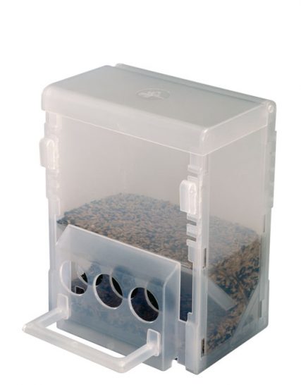 Kunststof voedersilo / voersilo 1 kilo