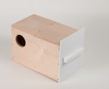 Broedblok agapornis voor de broedkooi