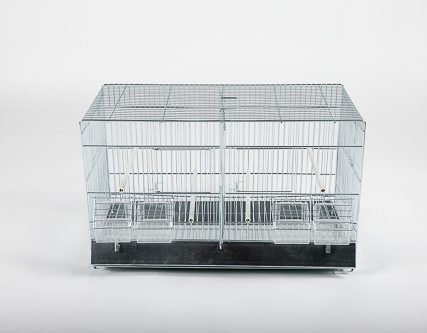 Metalen draadkooi 41 cm met nest