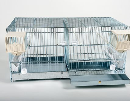 Metalen draadkooi 90 cm met voorhangnesten