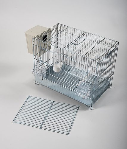 Metalen draadkooi 41 cm met nest