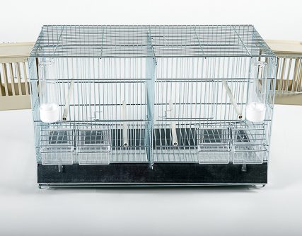 Metalen draadkooi 54,5 cm met voorhangnesten