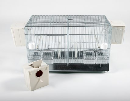 Metalen draadkooi 54,5 cm met voorhangnesten