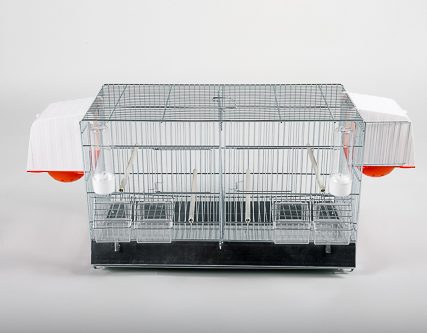 Metalen draadkooi 54,5 cm met voorhangnesten