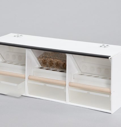 Voedersilo / voersilo kunststof 3 delig