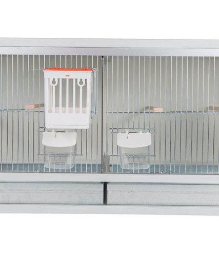 Aluminium broedkooi 100 cm met traliesnestkasten