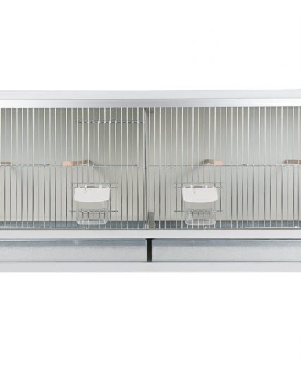 Aluminium broedkooi 120 cm breed 2 vakken