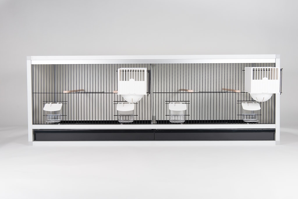 Aluminium broedkooi 100 cm met keizersnesten Aluminium broedkooi 100 cm met keizersnesten