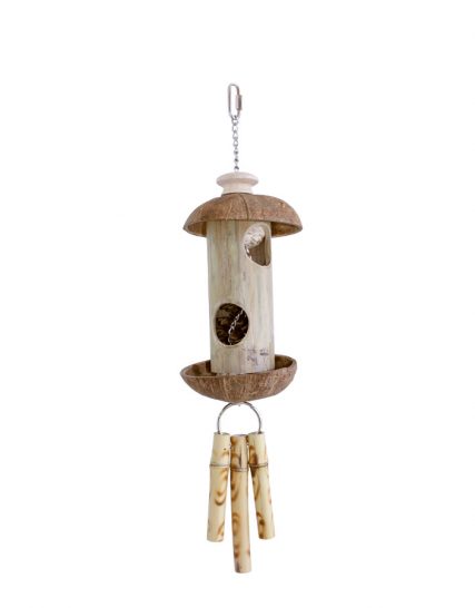 Vogelspeelgoed kokos koker