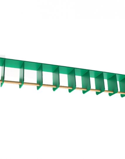 Lamellen zitstok 10-vak groen