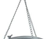 Grey metal hangend vogelbad