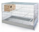 Italiaanse draadkooi met houten neskast