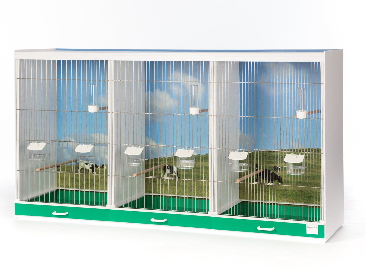 Kunststof kamervoliere met fotoprint