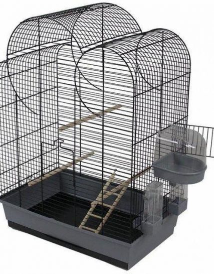 Vogelkooi Duvo Eliza grijs met zwart