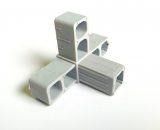 Verbindingsstuk volière 4-weg hoek