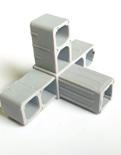 Verbindingsstuk volière 4-weg hoek