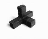 Verbindingsstuk volière 4-weg hoek zwart