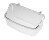 Kunststof doorzichtige voerbak vogels 11 cm breed