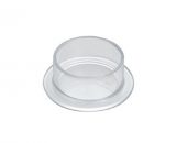 Doorzichtige ronde voerbak met voet