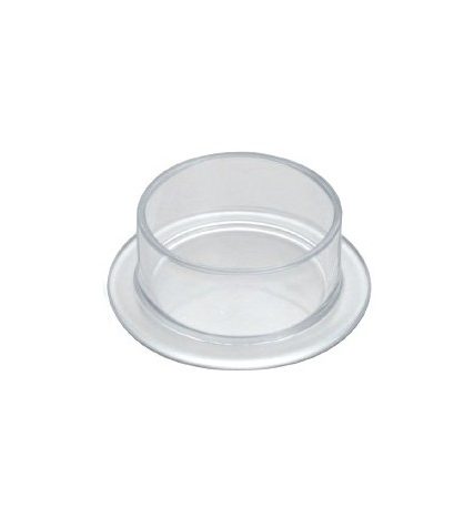 Doorzichtige ronde voerbak met voet