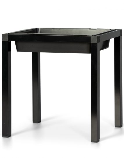 Zwart volierebad met kunststof bad