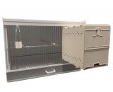 Kunststof broedkooi Engelse parkieten met kunststof nestkast en accentkleur lades