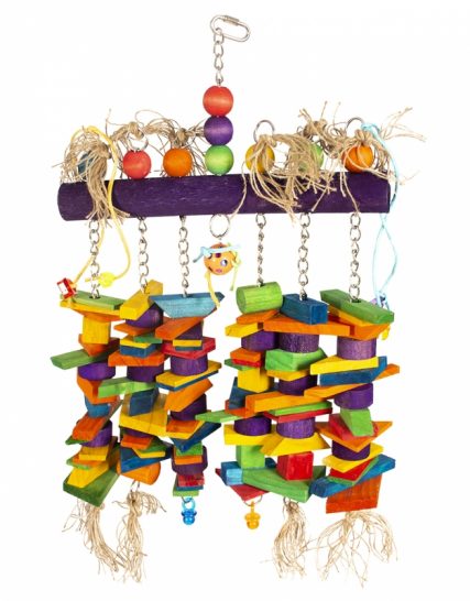 Kleurrijke houten speelmobiel