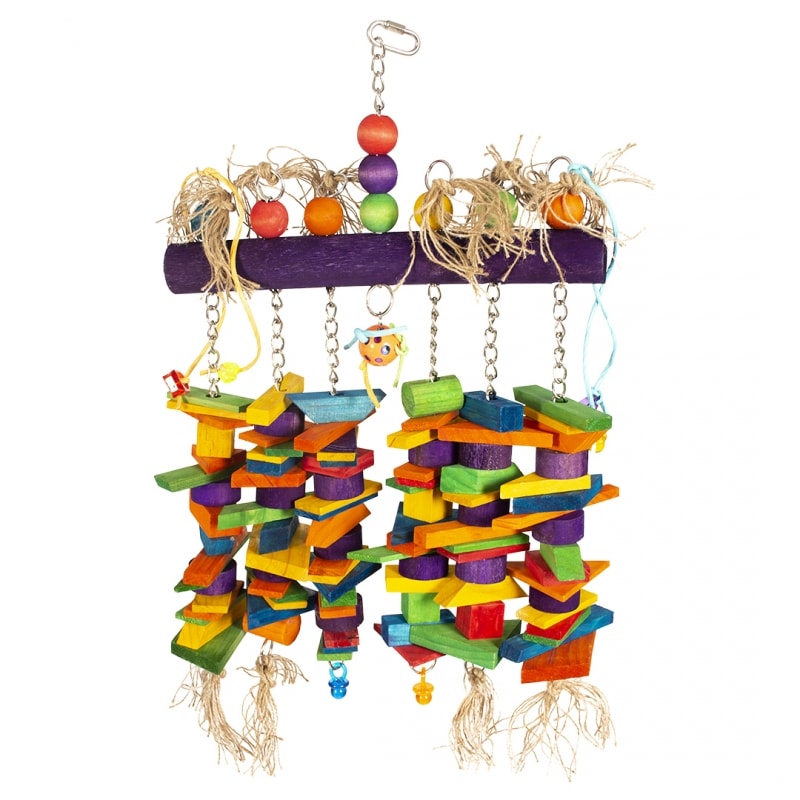 Kleurrijke houten speelmobiel Kleurrijke houten speelmobiel