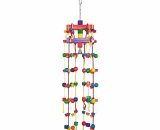 Carrouseltouw met kleurrijke blokjes en bel