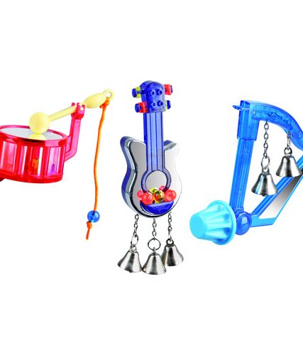 Vogelspeelgoed muziek assorti