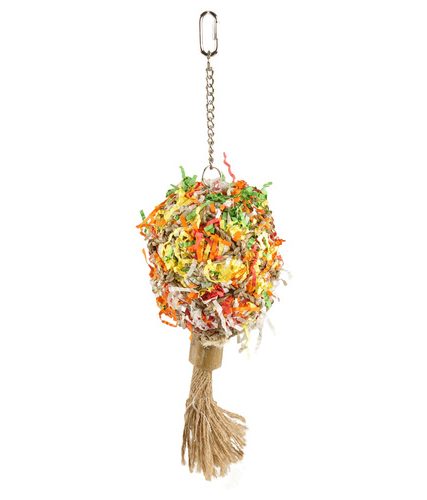 Vogelspeeltje boeket papier klein