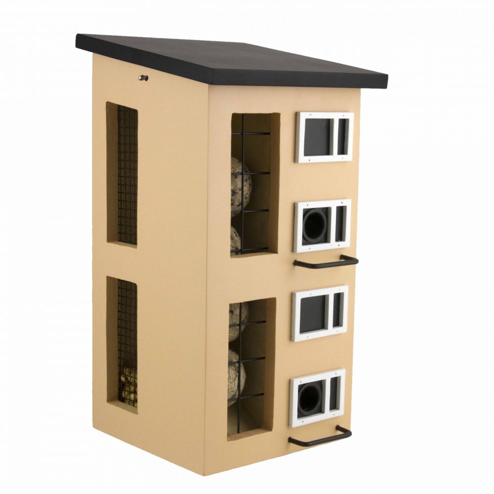 Voederhuisje Triplefeeder geel Voederhuisje Triplefeeder geel