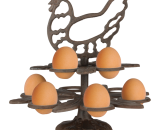 Gietijzeren eierrek kip geschikt voor 10 eieren