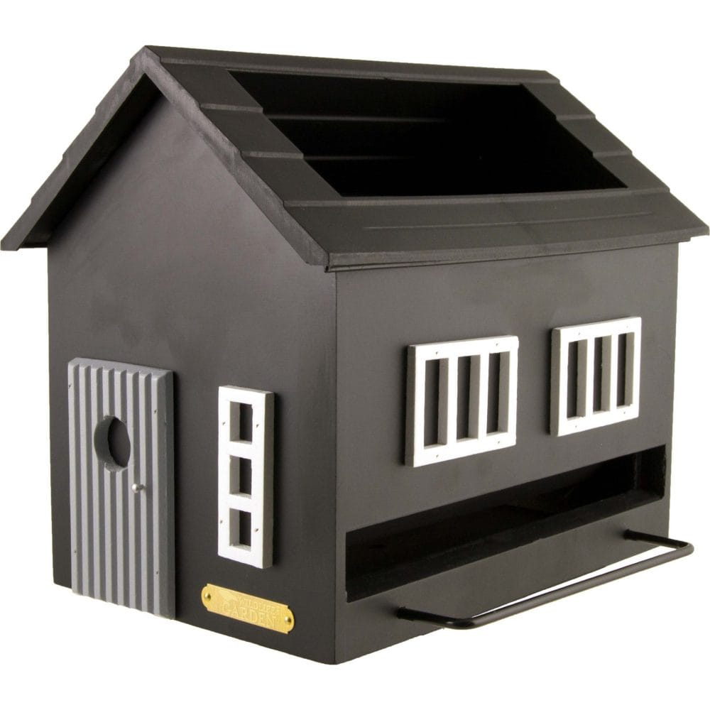 Vogelvoederhuisje met bad zwart Vogelvoederhuisje met bad zwart