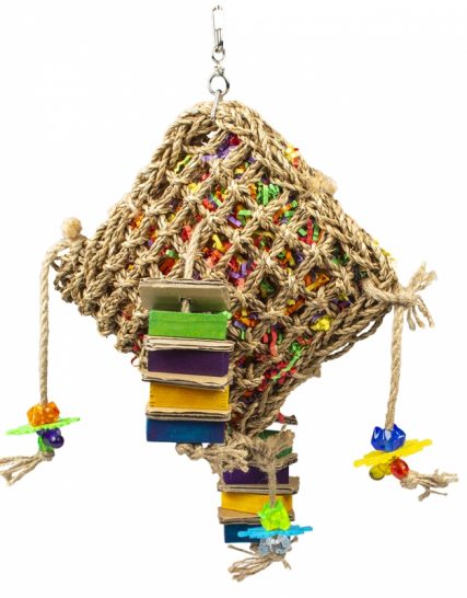 Zeegras snackzakje Meerkleurig 43x28x10cm