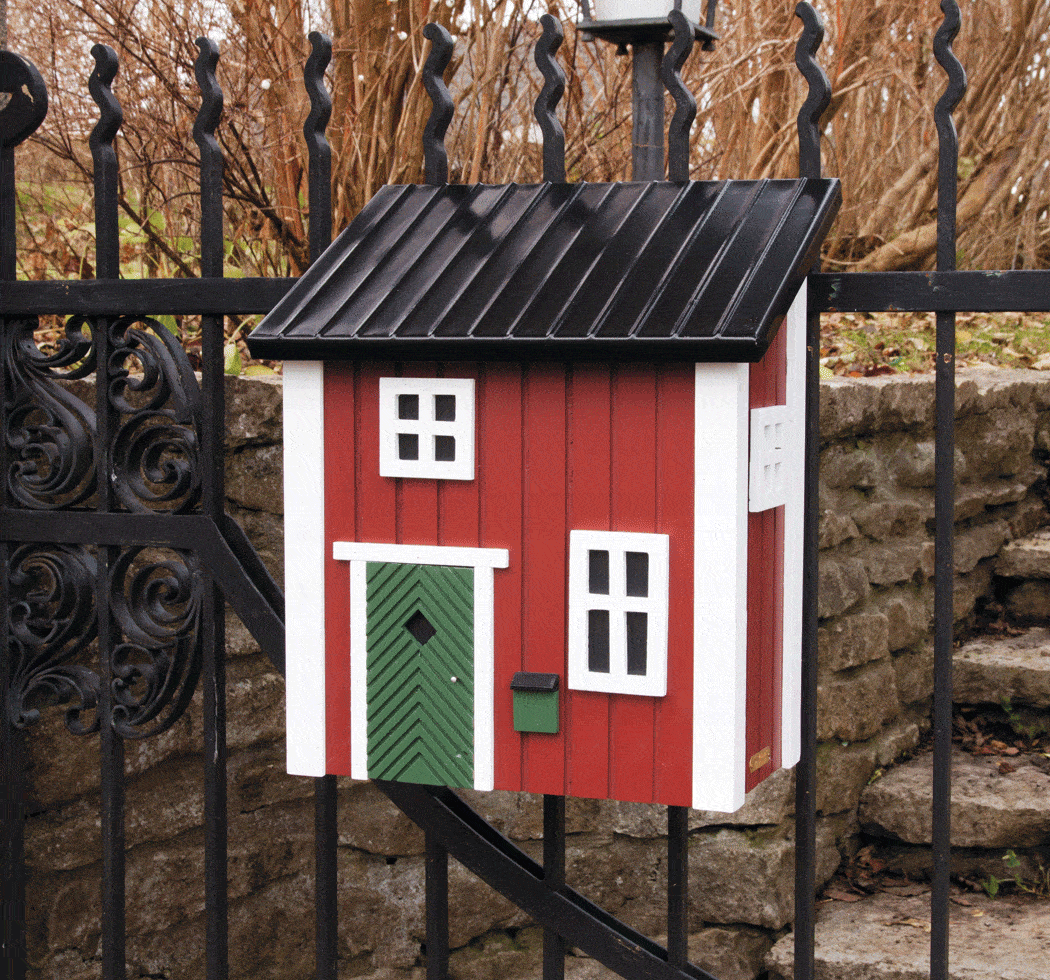 Zweedse brievenbus rood