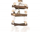 Houten klimtoren met touw