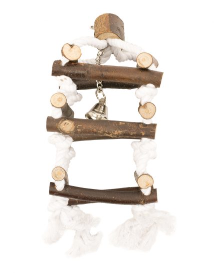 Houten klimtoren met touw