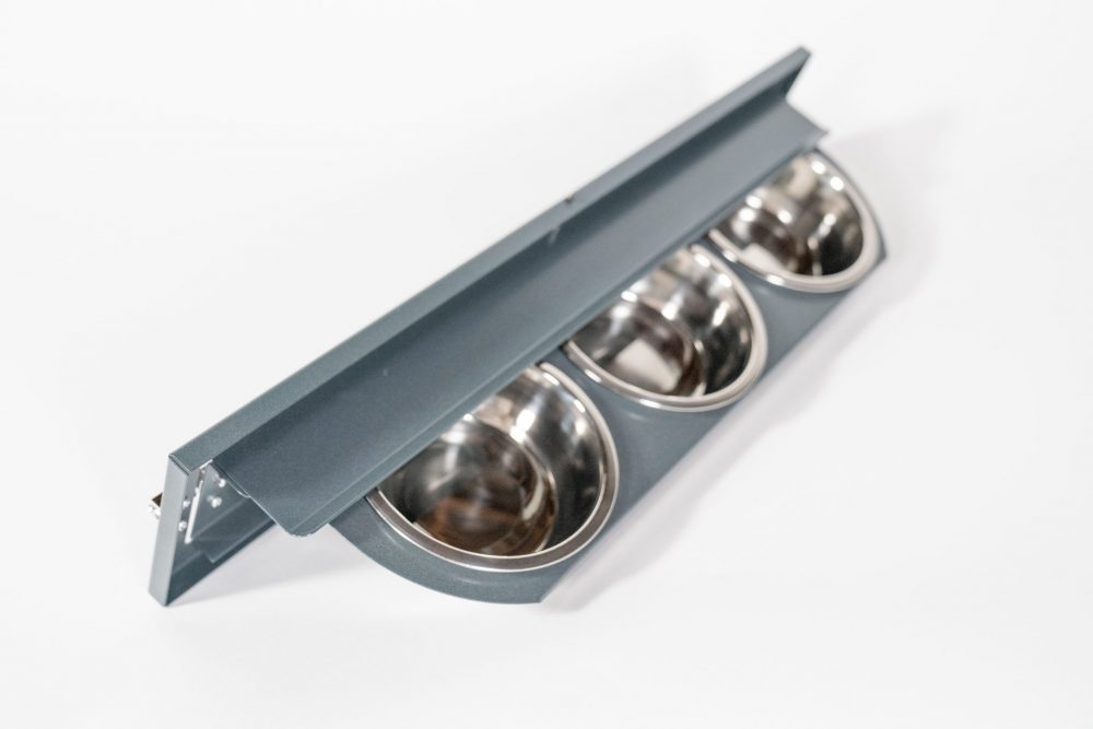 Antraciet draaiplateau 3 baks Antraciet draaiplateau 3 baks