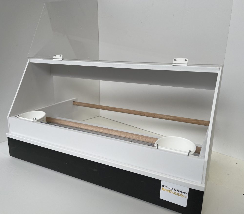 Kunststof voersilo voliere Kunststof voersilo voliere