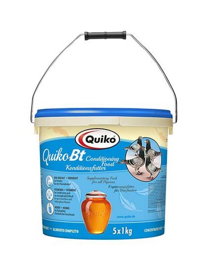 Quiko BT conditie- en krachtvoer voor postduiven bevat de formule voor snellere vluchten en betere prestaties.