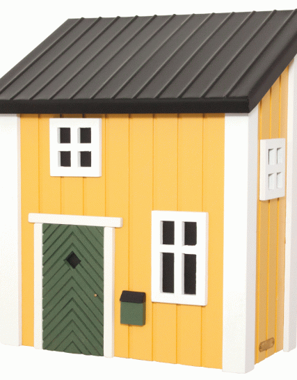 Zweedse brievenbus geel