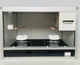 Aluminium broedkooi 60 cm breed met vinken nestkast