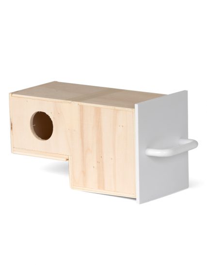 Broedblok geschikt om in het voorfront te hangen (nestkastdeur links of rechts)